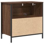 Meuble salle de bain lavabo tiroirs chêne marron 60x34,5x60 cm – Image 6