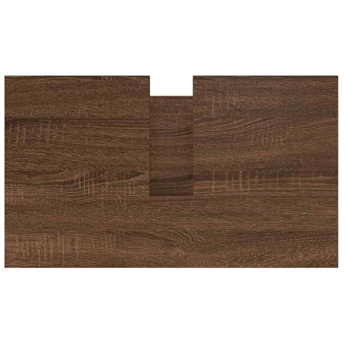 Meuble salle de bain lavabo tiroirs chêne marron 60x34,5x60 cm – Image 7