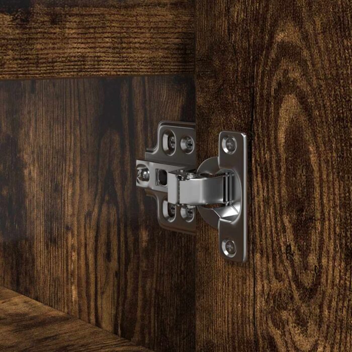 Meuble sous-vasque avec tiroirs chêne fumé 90x34,5x60 cm – Image 12