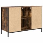 Meuble sous-vasque avec tiroirs chêne fumé 90x34,5x60 cm – Image 6