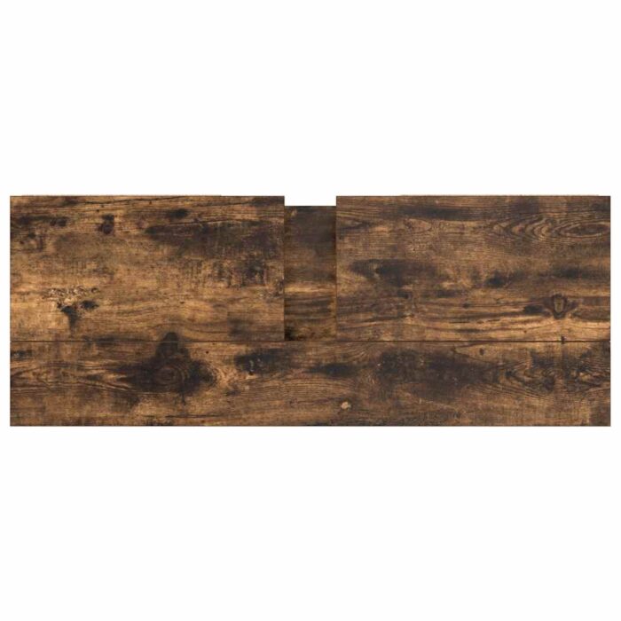 Meuble sous-vasque avec tiroirs chêne fumé 90x34,5x60 cm – Image 7