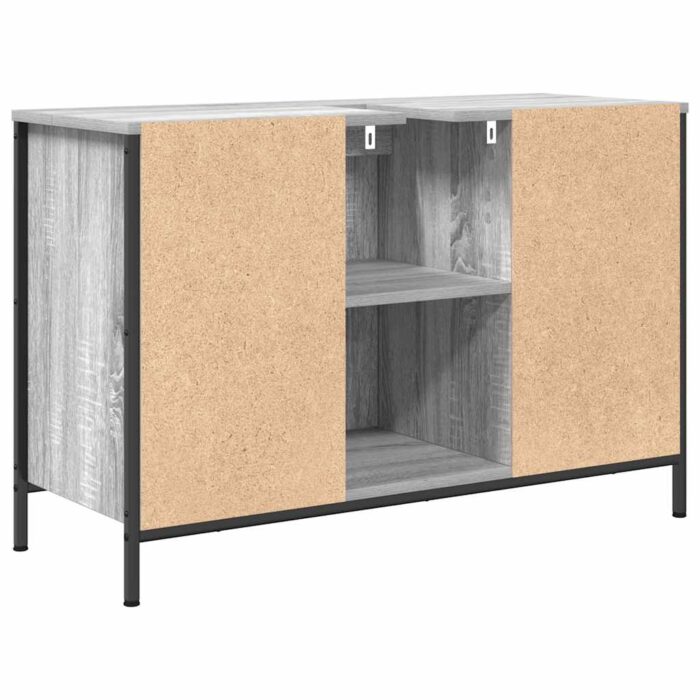 Meuble sous-vasque avec tiroirs sonoma gris 90x34,5x60cm – Image 6