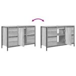 Meuble sous-vasque avec tiroirs sonoma gris 90x34,5x60cm – Image 8