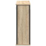 Armoire murale de salle de bain miroir chêne sonoma 60x21x60 cm – Image 4