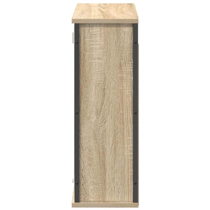 Armoire murale de salle de bain miroir chêne sonoma 60x21x60 cm – Image 4