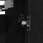 Armoire murale de salle de bain miroir chêne noir 50x21x60 cm – Image 11