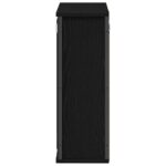 Armoire murale de salle de bain miroir chêne noir 50x21x60 cm – Image 5