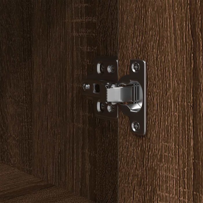 Meuble de salle de bain avec étagères chêne marron 36x35x165 cm – Image 10