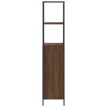 Meuble de salle de bain avec étagères chêne marron 36x35x165 cm – Image 5