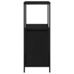 Meuble de salle de bain avec étagères chêne noir 36x35x95 cm – Image 4