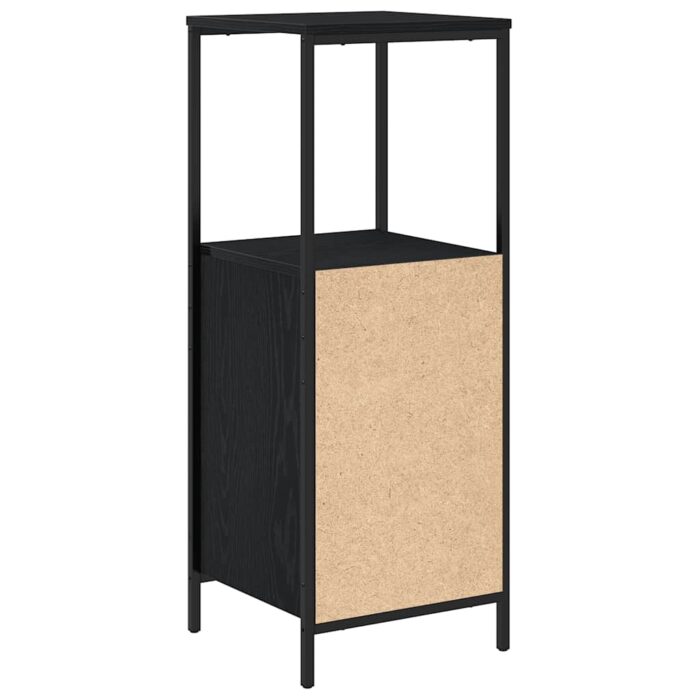 Meuble de salle de bain avec étagères chêne noir 36x35x95 cm – Image 6