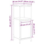 Meuble de salle de bain avec étagères chêne sonoma 36x35x95 cm – Image 12