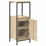 Meuble de salle de bain avec étagères chêne sonoma 36x35x95 cm – Image 3
