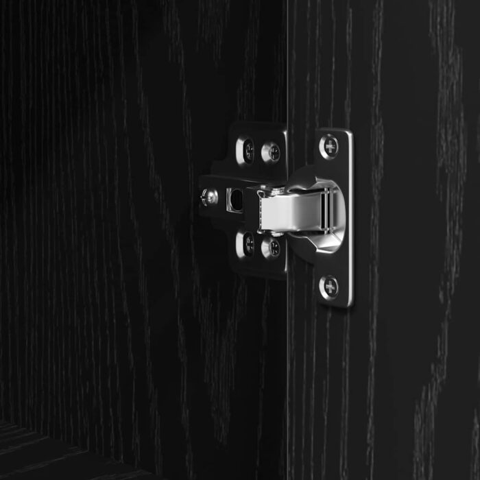 Meuble de salle de bain avec étagères chêne noir 76,5x35x95 cm – Image 9