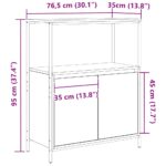Meuble de salle de bain et étagères chêne sonoma 76,5x35x95 cm – Image 11