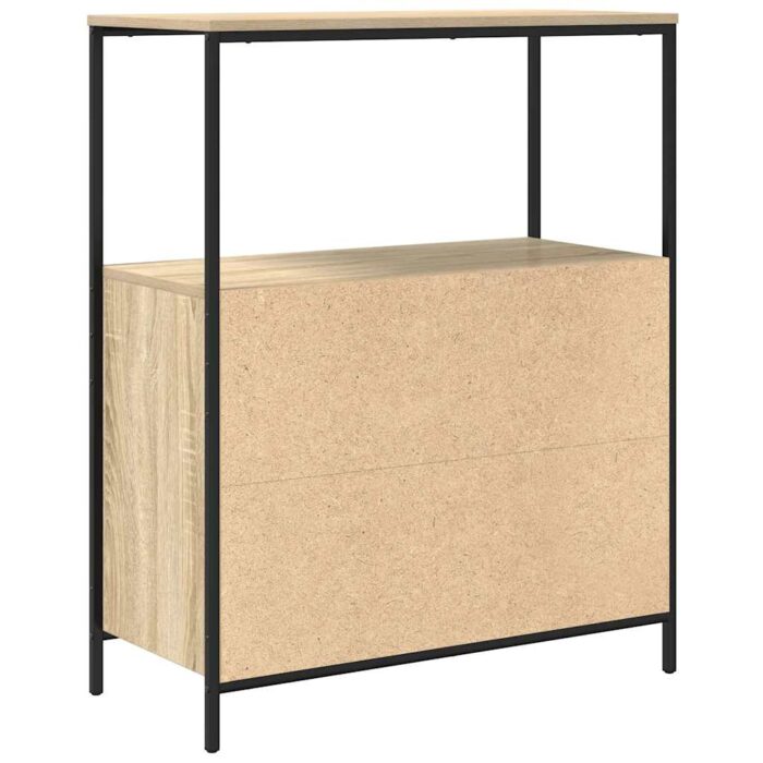 Meuble de salle de bain et étagères chêne sonoma 76,5x35x95 cm – Image 6