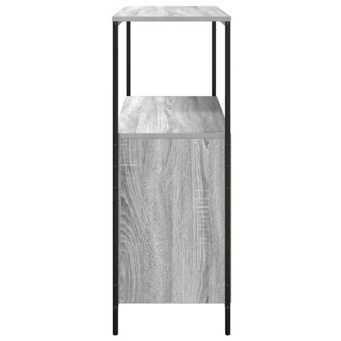 Meuble de salle de bain avec étagères sonoma gris 76,5x35x95 cm – Image 5