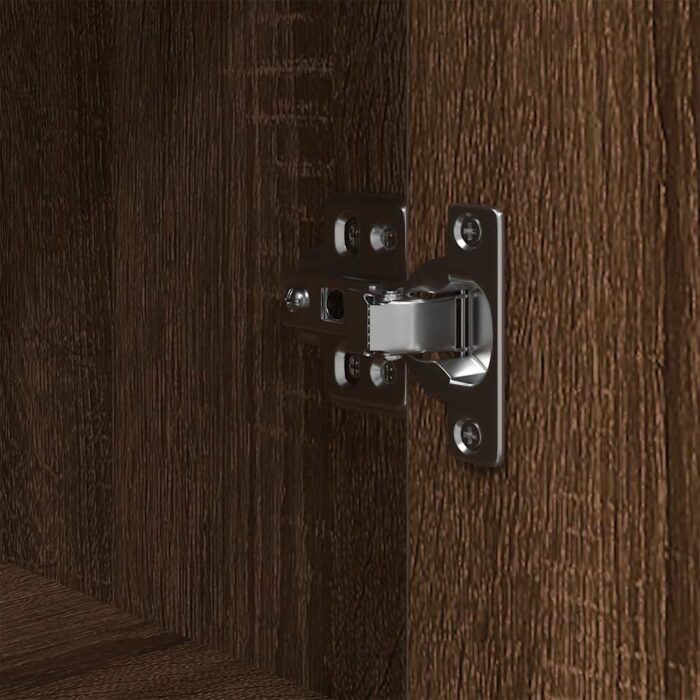 Meuble de salle de bain avec étagères chêne marron 76,5x35x95cm – Image 9