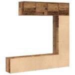 Bibliothèques 3 pcs vieux bois bois d'ingénierie – Image 5