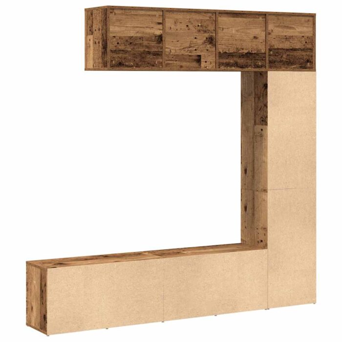 Bibliothèques 3 pcs vieux bois bois d'ingénierie – Image 5