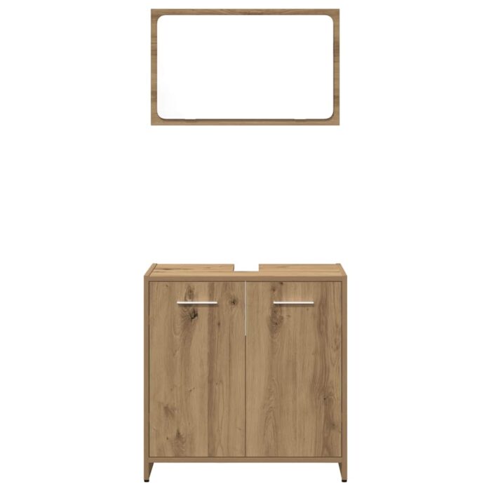 Ensemble de meubles salle de bain 3 pcs bois d'ingénierie – Image 3