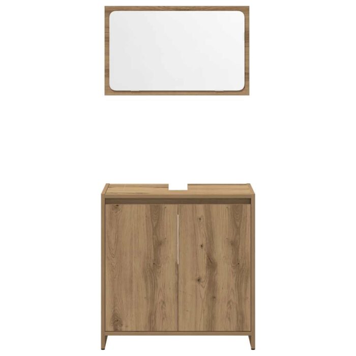Ensemble de meubles salle de bain 3 pcs bois d'ingénierie – Image 4