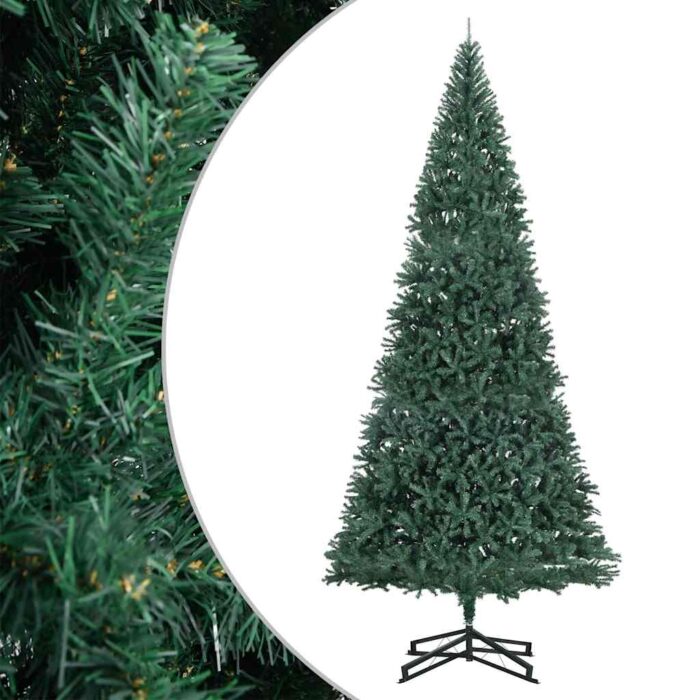 Sapin de Noël artificiel avec support vert 500 cm PVC – Image 1