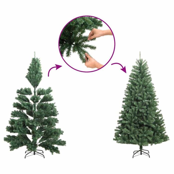 Sapin de Noël artificiel avec support vert 500 cm PVC – Image 3