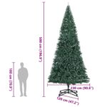 Sapin de Noël artificiel avec support vert 500 cm PVC – Image 7