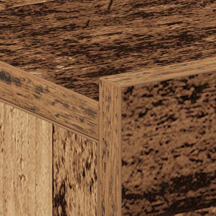 Table de chevet flottante vieux bois bois d'ingénierie – Image 7