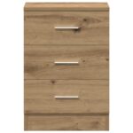 Tables de chevet 2 pcs chêne artisanal 38x35x55 cm – Image 5