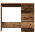 Bureau vieux bois 90x45x76 cm bois d'ingénierie – Image 4