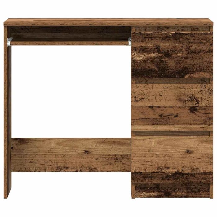 Bureau vieux bois 90x45x76 cm bois d'ingénierie – Image 4