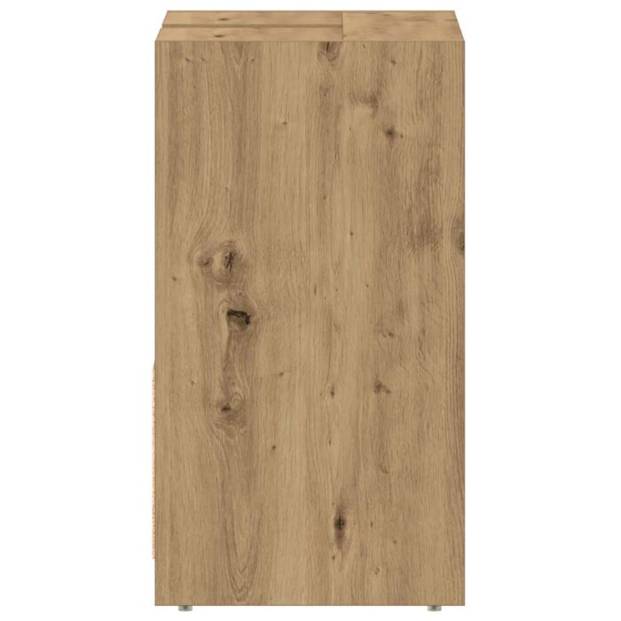 Armoire lavabo de salle de bain chêne artisanal 60x33x60 cm – Image 5