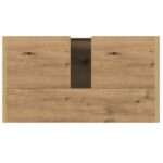 Armoire lavabo de salle de bain chêne artisanal 60x33x60 cm – Image 7