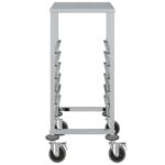 Chariot à plateaux 6 bacs GN 39x55x87 cm acier inoxydable – Image 3