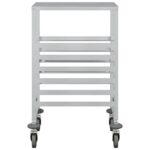 Chariot à plateaux 6 bacs GN 39x55x87 cm acier inoxydable – Image 4