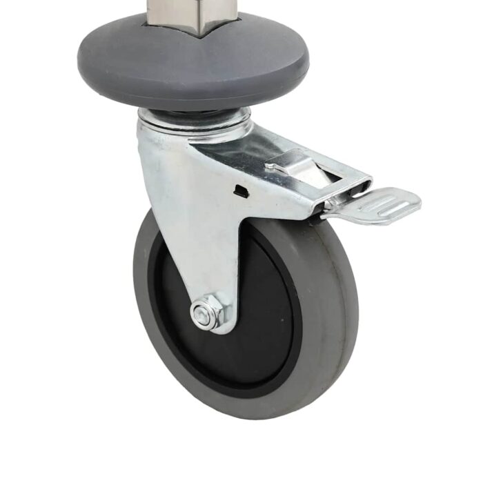 Chariot à plateaux 6 bacs GN 39x55x87 cm acier inoxydable – Image 6