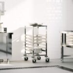 Chariot à plateaux 6 bacs GN 39x55x87 cm acier inoxydable