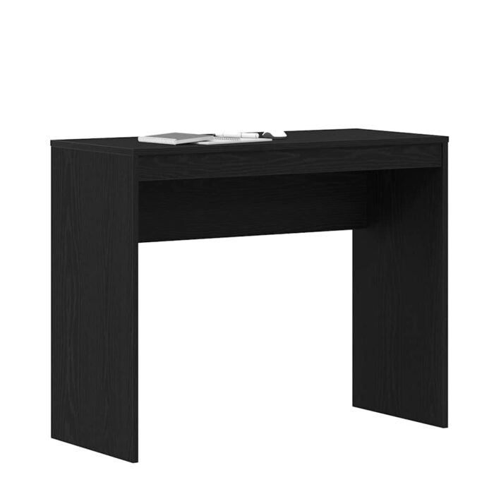 Bureau chêne noir 90x40x72 cm bois d'ingénierie – Image 2