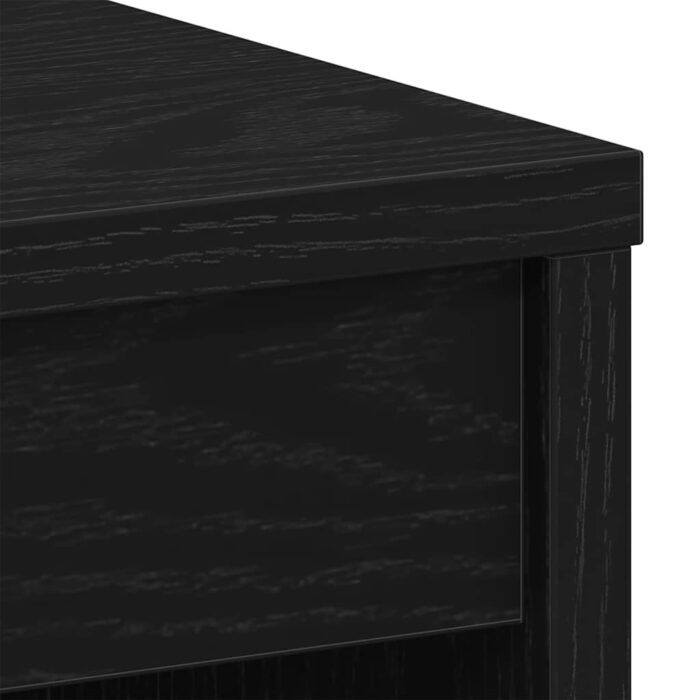Bureau chêne noir 90x40x72 cm bois d'ingénierie – Image 6