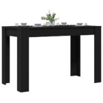 Table à dîner chêne noir 120x60x76 cm bois d'ingénierie – Image 2