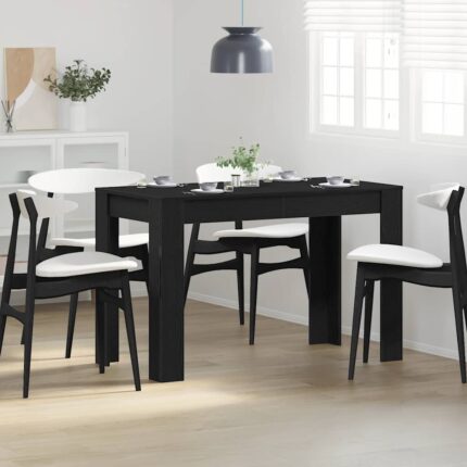 Table à dîner chêne noir 120x60x76 cm bois d'ingénierie