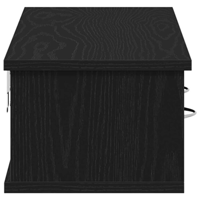 Armoire murale chêne noir 88x26x18,5 cm bois d'ingénierie – Image 5