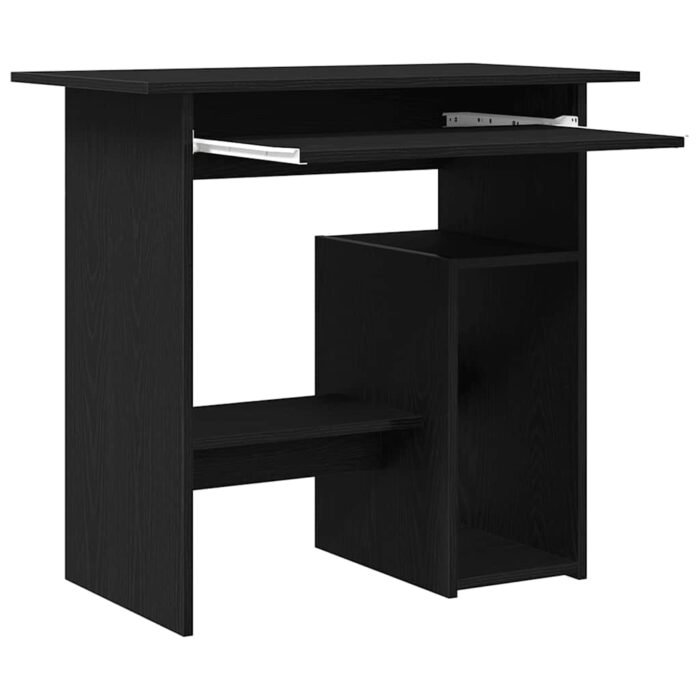 Bureau chêne noir 80x45x74 cm bois d'ingénierie – Image 3