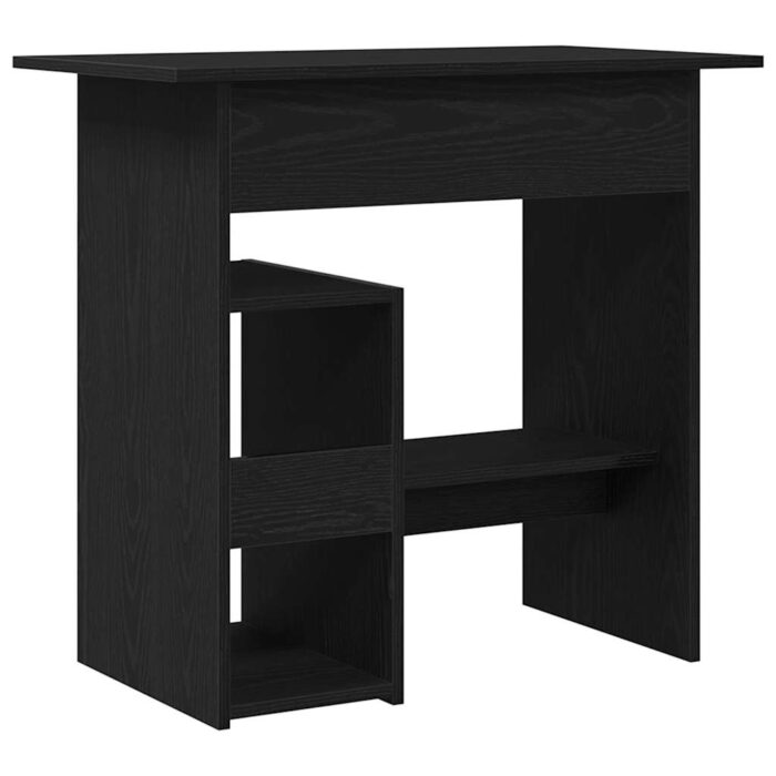 Bureau chêne noir 80x45x74 cm bois d'ingénierie – Image 6