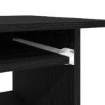 Bureau chêne noir 80x45x74 cm bois d'ingénierie – Image 7