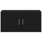 Armoire murale chêne noir 80x39x40 cm bois d'ingénierie – Image 4