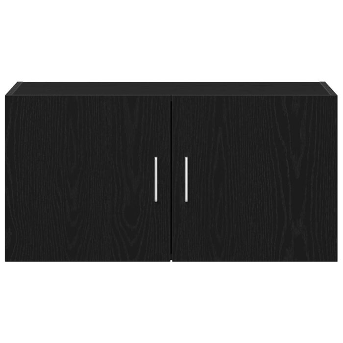 Armoire murale chêne noir 80x39x40 cm bois d'ingénierie – Image 4