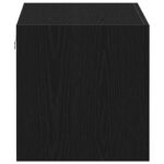 Armoire murale chêne noir 80x39x40 cm bois d'ingénierie – Image 5
